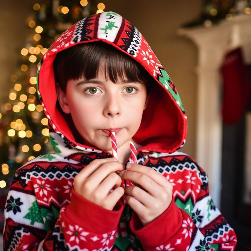Christmas Candy Canes Tutti Frutti, Blue/White Peppermint, Red and White Cherry Mix Flavors - Bulk Candy Canes Individually Wrapped for Family Holiday Indulgement, Candy Cane Gift Set (100 Count) - Image 5